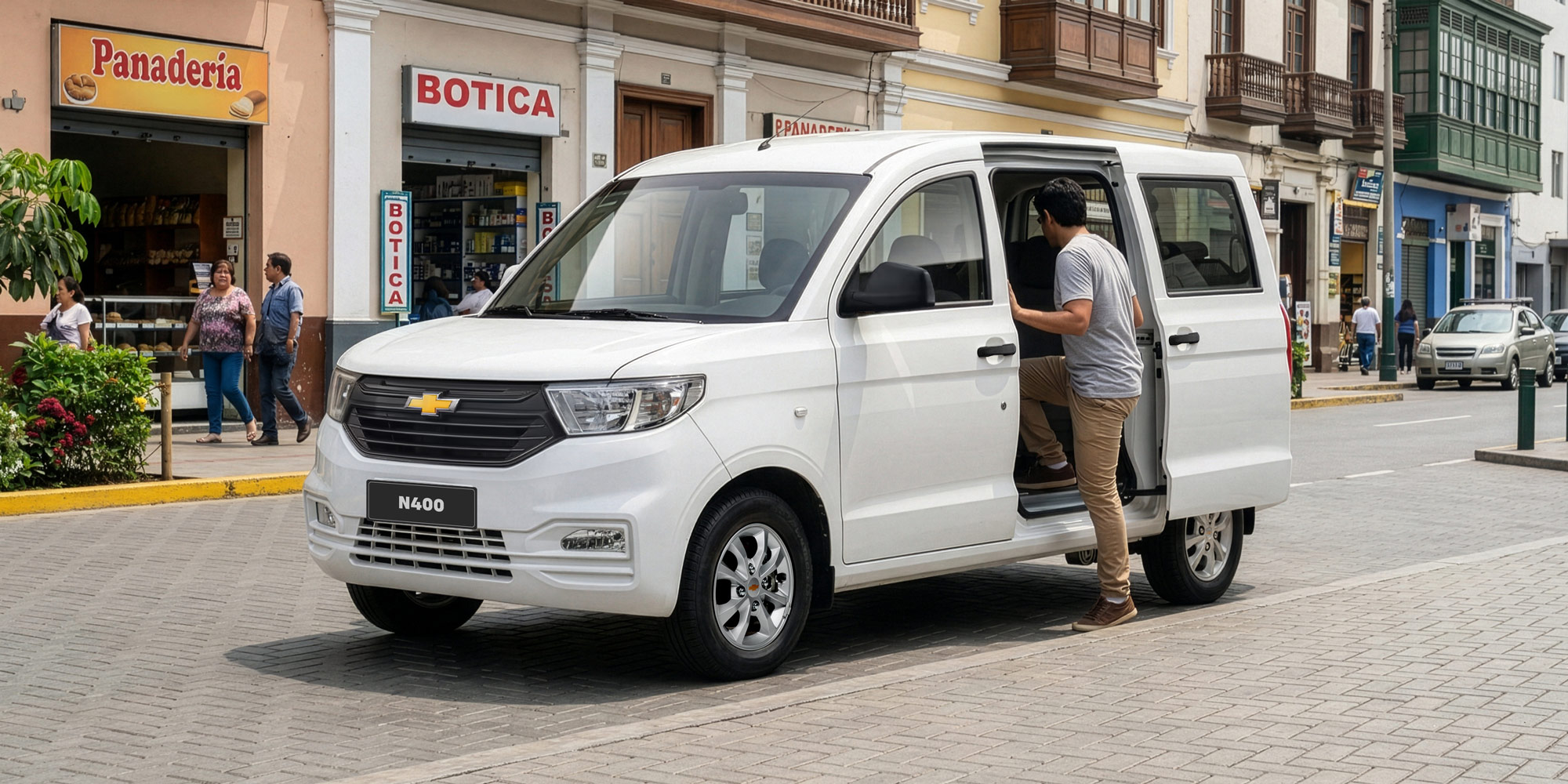 Chevrolet N400 pasajeros: seguro por ambos lados