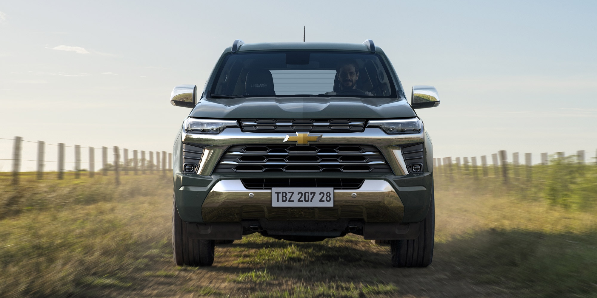 Chevrolet trailblazer de frente, imponente